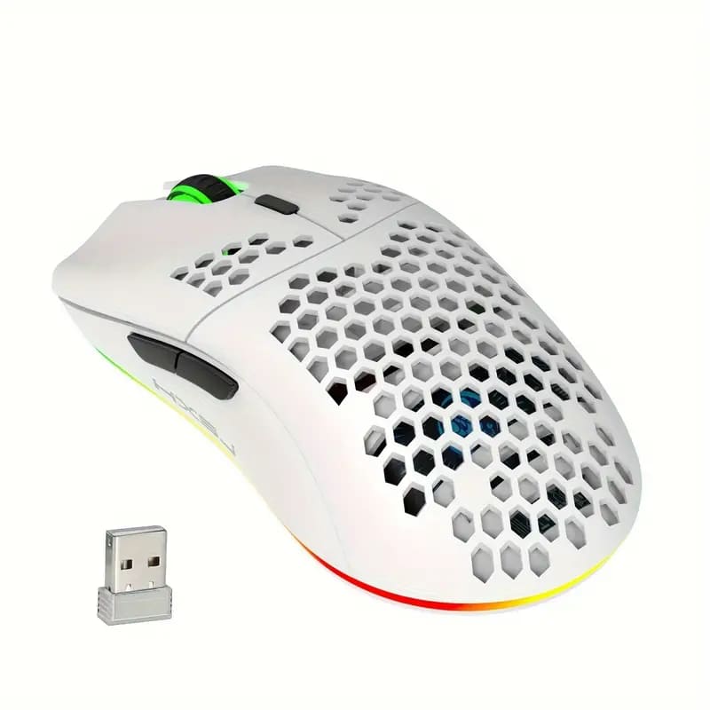 Rechargeable Wireless Mouse with RGB Lighting